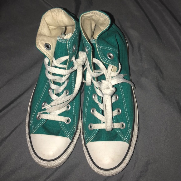 Converse Shoes - Teal High-Top Converse